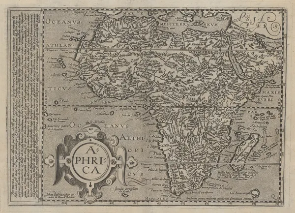 Matthias Quad, Early depiction of Africa, 1600 c.