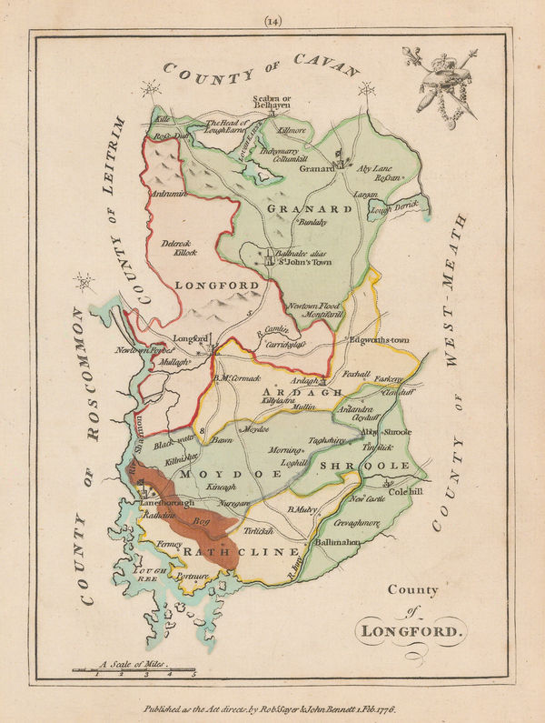 Sayer & Bennett, County Longford, 1776