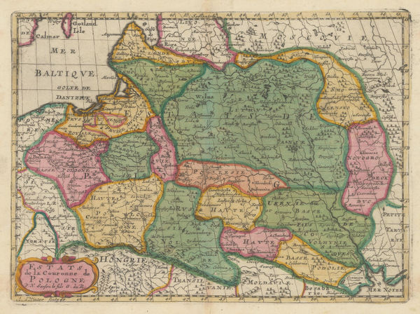 Nicolas Sanson, Empire of Poland, 1700