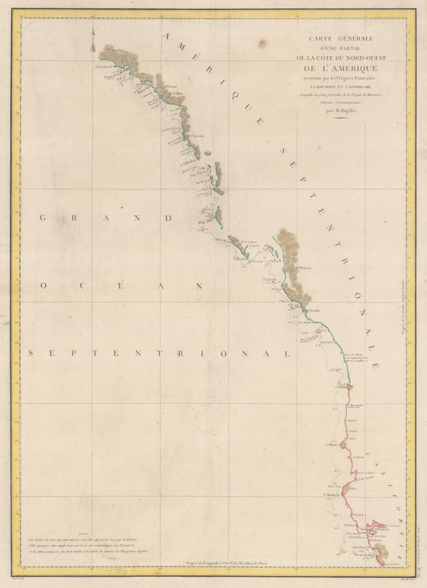 Jean Francois de La Perouse, Comte de la Perouse's voyage, western coast of North America, 1797
