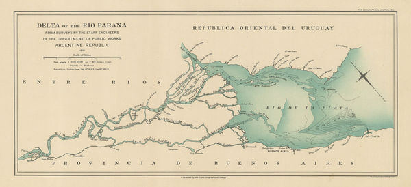 Royal Geographical Society (RGS), Delta of the Rio Parana, 1901