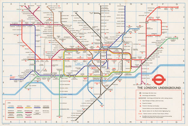 Paul E. Garbutt, London Underground Map, 1978