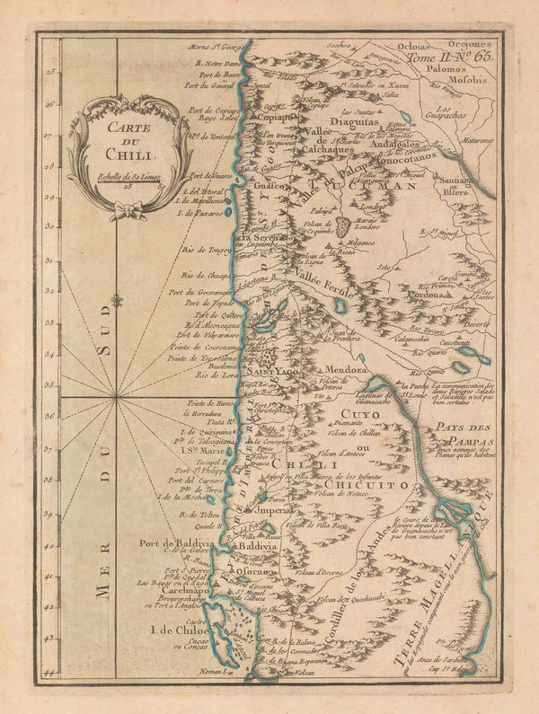 Jacques-Nicolas Bellin, Chile, 1764