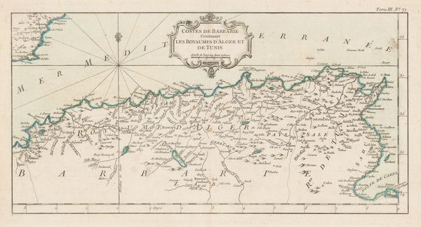 Jacques-Nicolas Bellin, Algeria & Tunisia, 1764