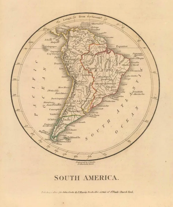 George Cooke, South America, 1800