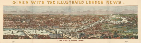 Illustrated London News (ILN), London - Bird's Eye View , 1845