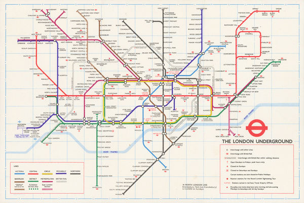 Paul E. Garbutt, London Underground Map, 1977