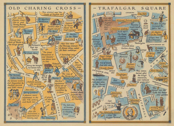 J.P. Sayer, Trafalgar Square - Before & After, 1946