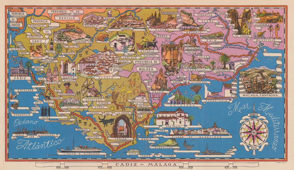 Seix y Barral, Cadiz - Málaga, 1965 c.