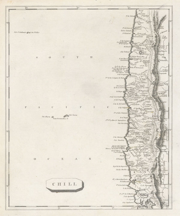 Aaron Arrowsmith & Samuel Lewis, Chile, 1812