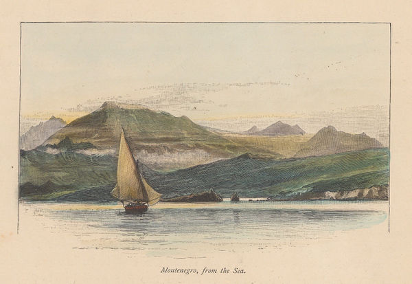 Picturesque Mediterranean, Montenegro - Coastal view, 1876