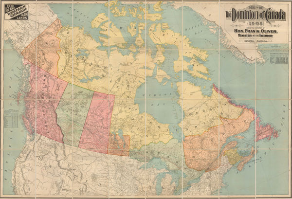 Frank Oliver, Map of the Dominion of Canada, 1905