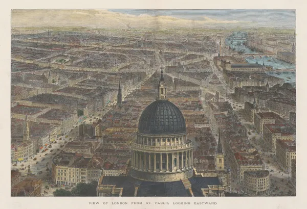 Illustrated London News (ILN), London - Bird's Eye View Eastwards, 1892