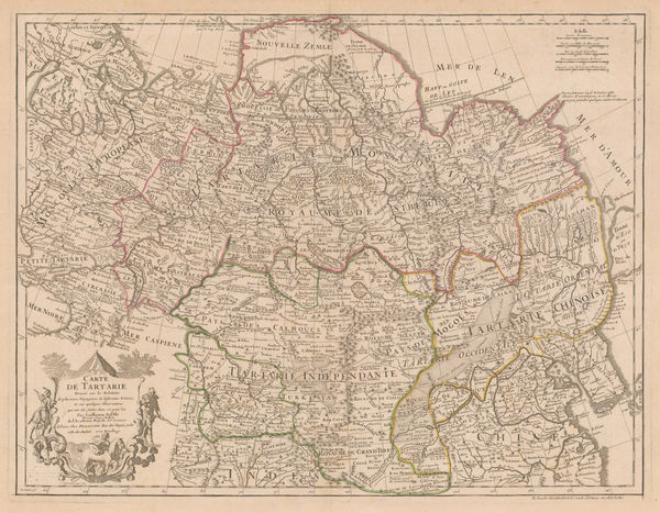 Guillaume De L'Isle, Tartary & the Silk Roads, 1766