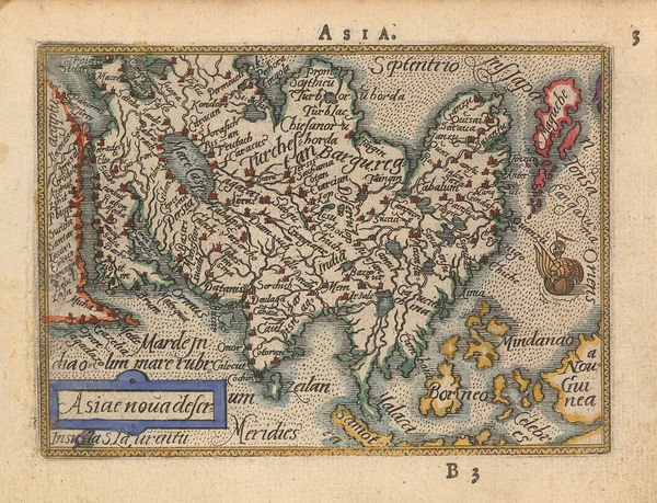 Abraham Ortelius, Asia, 1600
