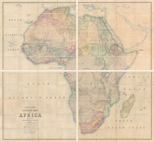 Edward Stanford, Stanford's Library Map of Africa, 1878