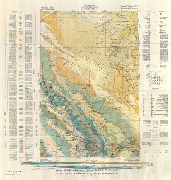 Kingdom of Saudi Arabia / USGS, Geologic map of the Northern Tuwayq Quadrangle, Kingdom of Saudi Arabia, 1958
