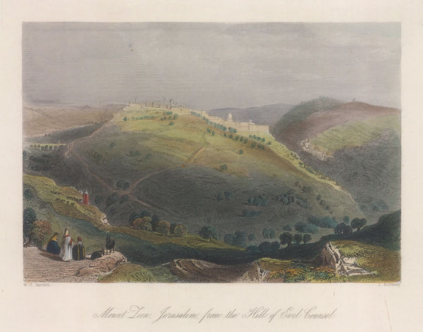 William Bartlett, Jerusalem - Mount Lion, 1840 c.