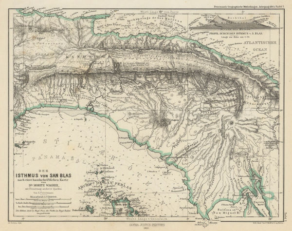 Justus Perthes, Isthmus of Panama, 1862