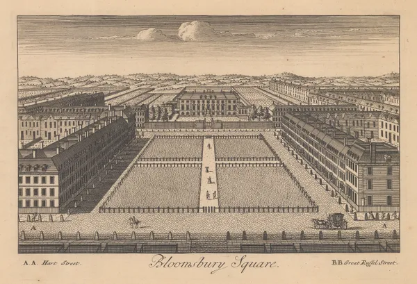 John Stow, London - Bloomsbury Square, 1750 c.