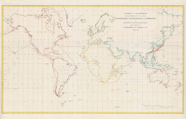 Matthew Perry, Chart of the World, 1856