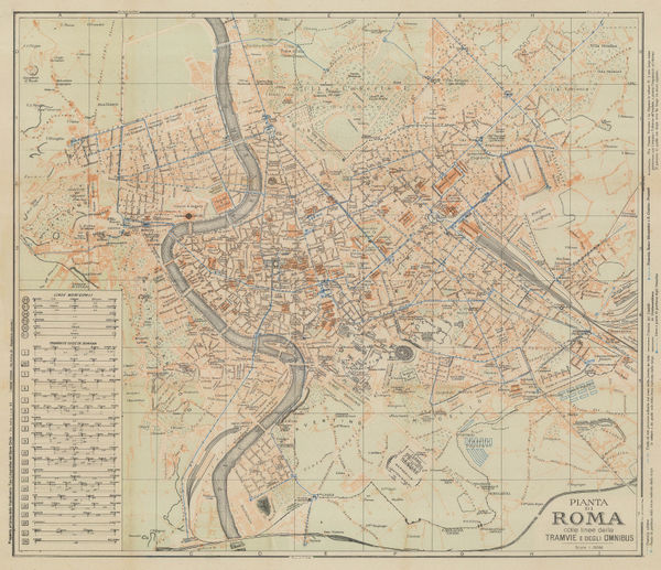 Enrico Verdesi, City plan of Rome, 1910 c.