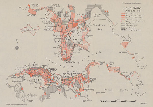 Royal Geographical Society (RGS), Hong Kong: Land Use 1949, 1951