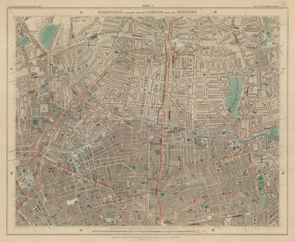 Edward Stanford, Hoxton, Islington, Canonbury & Dalston, 1877