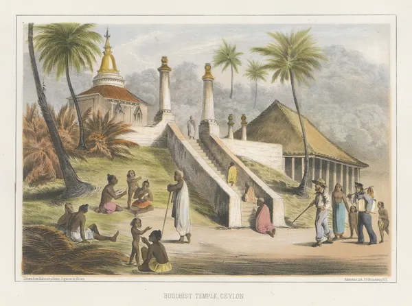 Matthew Perry, Sri Lanka, Buddhist Temple, 1856