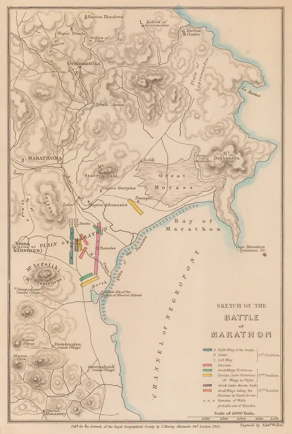 Royal Geographical Society (RGS), Sketch of the Battle of Marathon, 1857