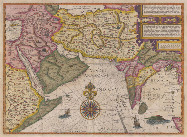 Jan Huygen van Linschoten, Arabia, Persia & India, 1599 c.