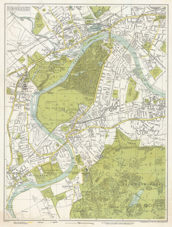Geographia Ltd., Kew, Richmond, Brentford & Twickenham, 1923
