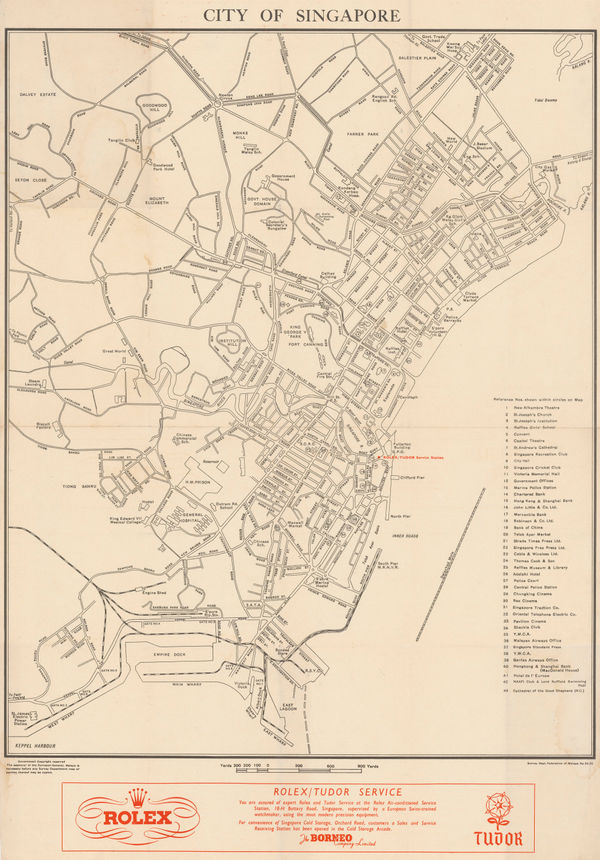 Survey Dept. F.M.S., City of Singapore, 1952