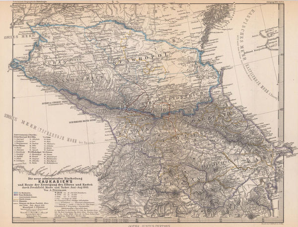 Justus Perthes, The Caucasus, 1869