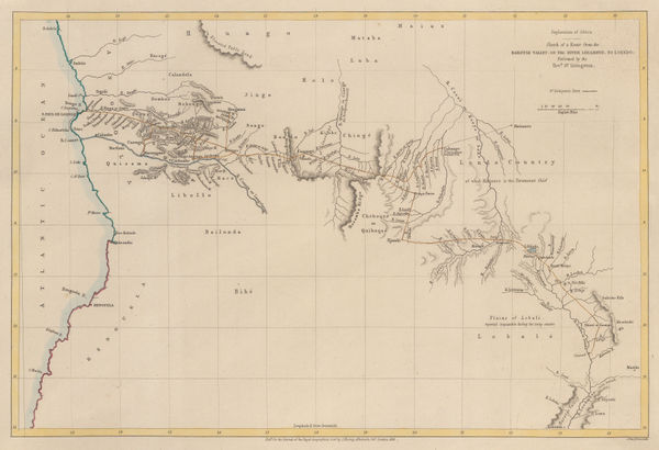 Royal Geographical Society (RGS), Livingstone's route from Angola to the Zambezi, 1855