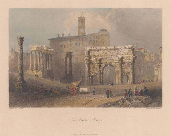William Bartlett, Italy - Rome, Forum, 1840 c.
