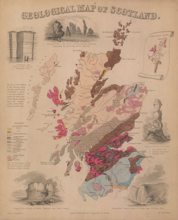 James Reynolds, Geological map of Scotland, 1850 c