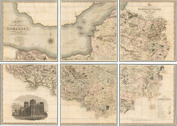 Christopher & John Greenwood, Map of the County of Somerset, 1822