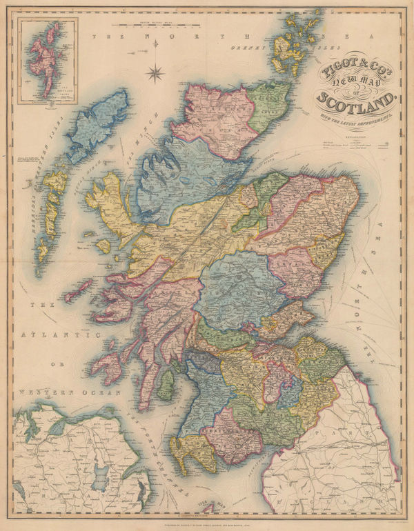 James Pigot, New Map of Scotland with the latest Improvements, 1840
