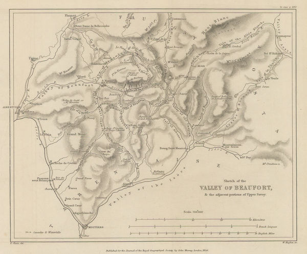 Royal Geographical Society (RGS), Valley of Beaufort and parts of Upper Savoy, 1856