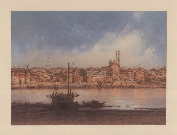 Eduard Hildebrandt, India - Varanasi / Benares, 1874 c.