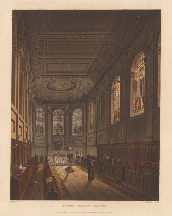 Rudolph Ackermann, Oxford University - Queen's College Chapel, 1814