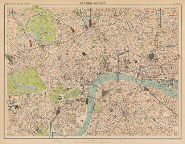 J.G. Bartholomew, Central London, 1899