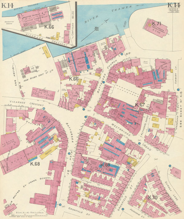 Charles Edward Goad, Battersea Square, 1959