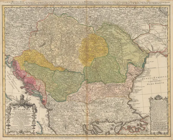 Homann Heirs, Hungary and the Balkans, 1740 c.