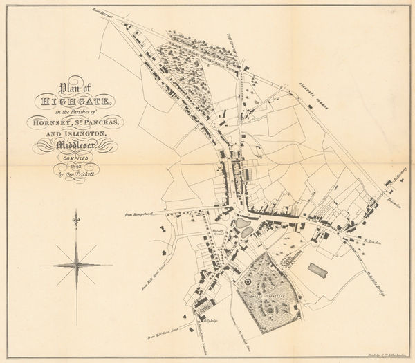 George Prickett, Plan of Highgate, 1842