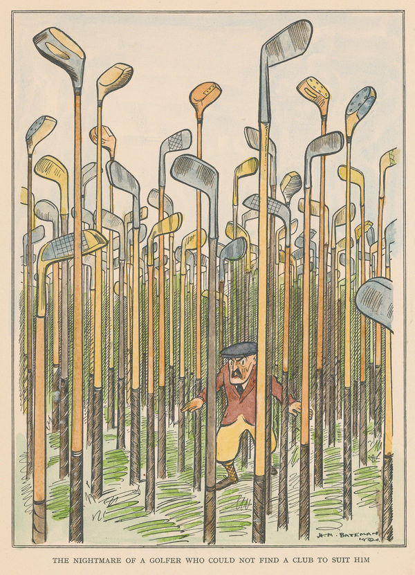 Henry Mayo Bateman, Golf - Cartoon, 1920