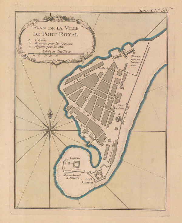 Jacques-Nicolas Bellin, Port Royal, Jamaica, 1764