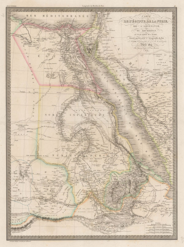Alexandre Emile Lapie, Egypt, the Nile Valley, Sudan, Eritrea, and parts of Ethiopia, 1829
