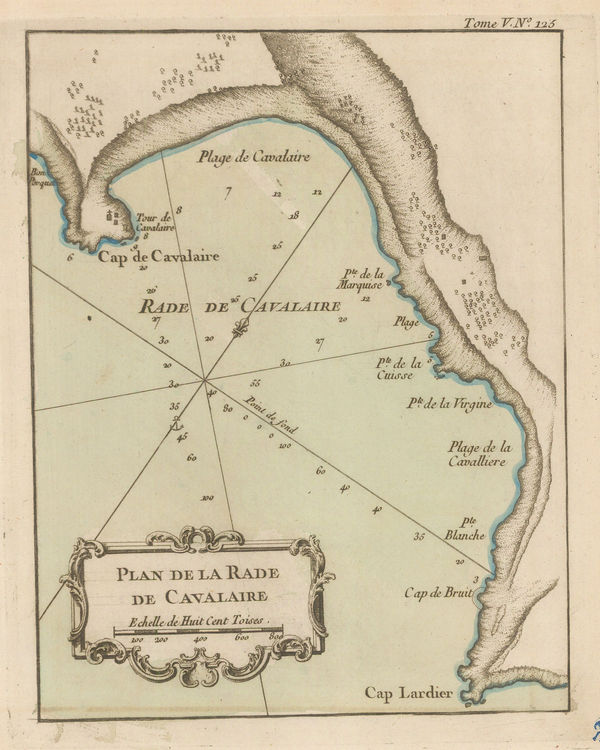 Jacques-Nicolas Bellin, Bay of Cavalaire, Côte d'Azur, 1764